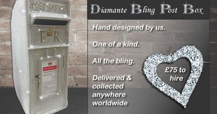 Diamante Bling Post Box for Hire